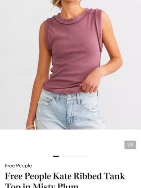 Free people: Ribbed Tank Top in Plum - with tags